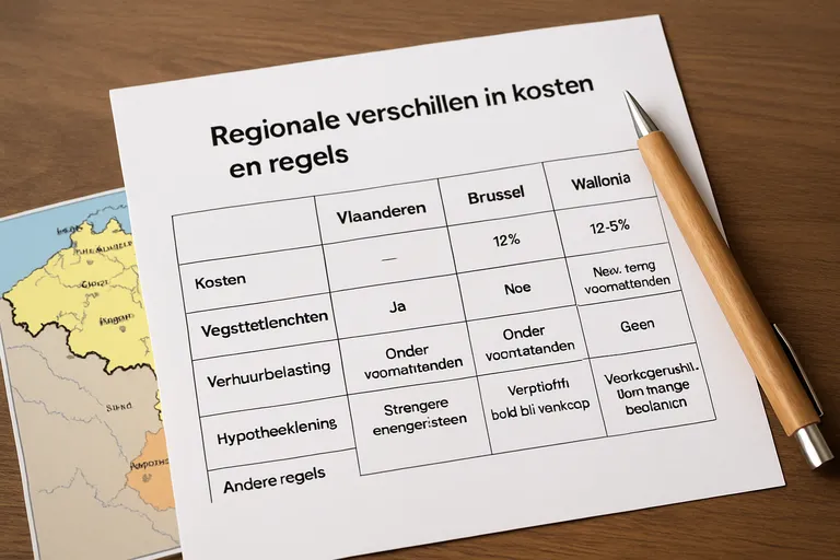 Regionale verschillen in kosten en regels