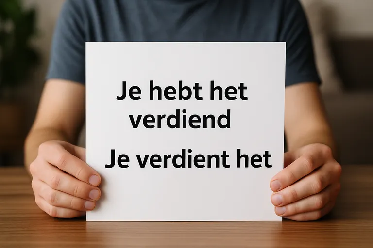 Wat betekent je hebt het verdiend of verdient