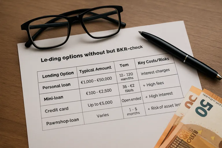 Welke opties heb je zonder BKR-toetsing